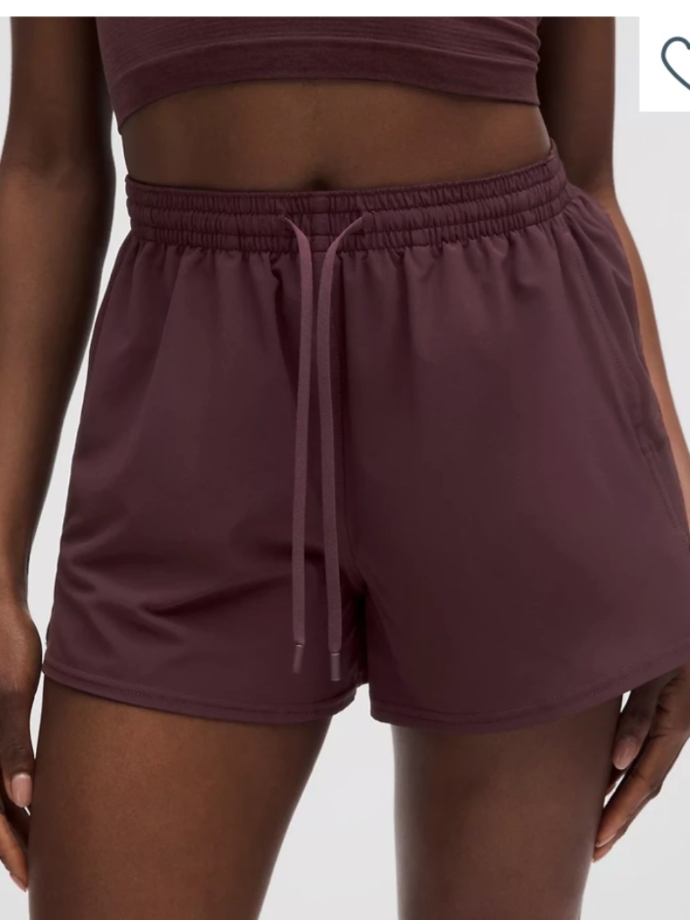 Lululemon Pace Rival High-Rise Short 3" in Goodnight Plum